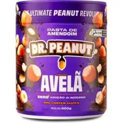 Pasta De Amendoim Com Whey Protein Dr. Peanut Sabor Avelã 600g
