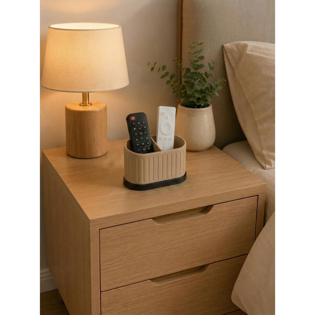 Porta Controle Remoto Compacto Multiuso | Organizador de Mesa Moderno | Porta Canetas, Lápis e Acessórios