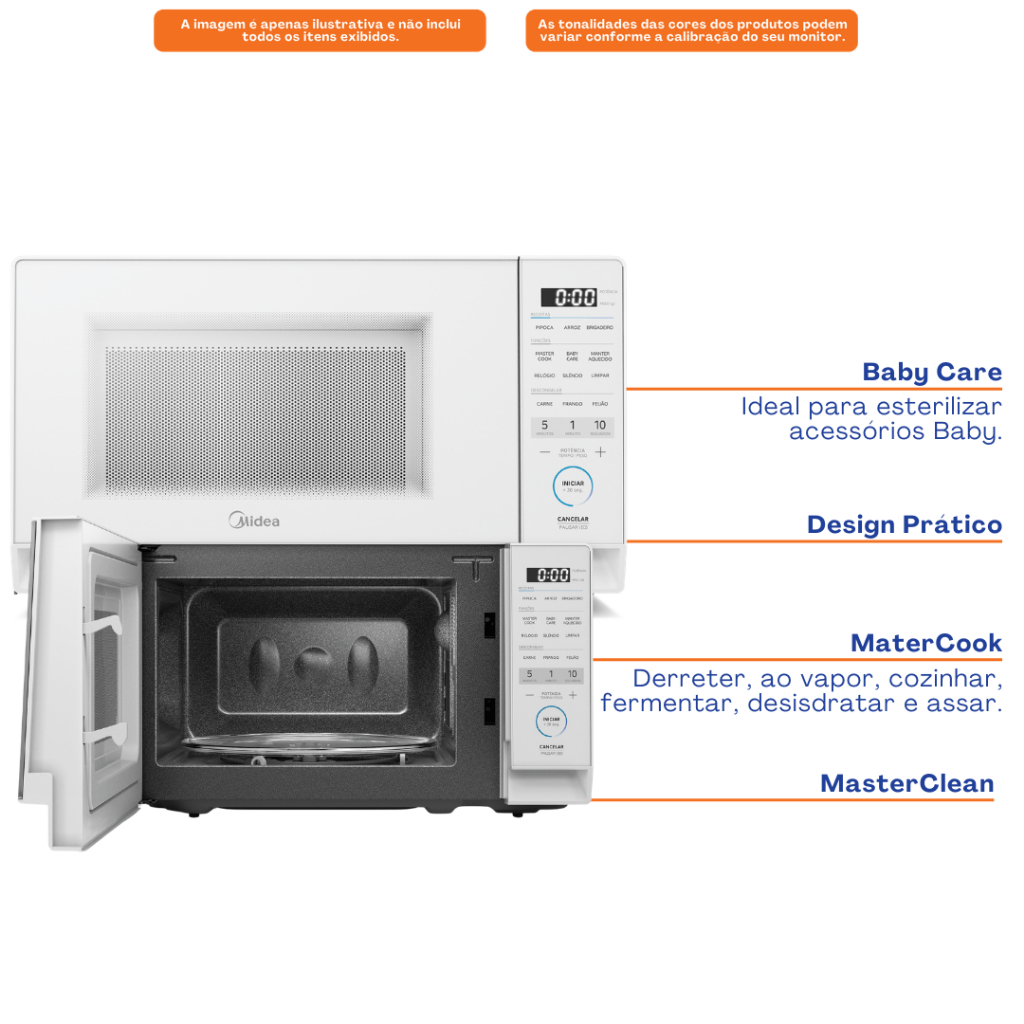 Micro-ondas Midea 20L MasterCook Branco 220V — imagem 2 de 2