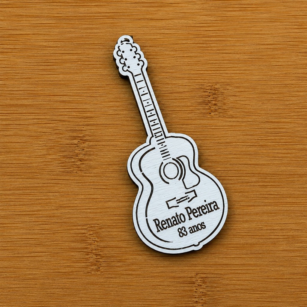 Kit Imãs de Geladeira Violão Personalizado MDF Musical Igreja Lembrancinha em Madeira MDF