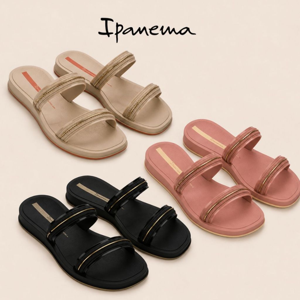 Ipanema Chinelo Feminino Material Leve Confortavel Dia a Dia Tiras Moderna Antiderrapante
