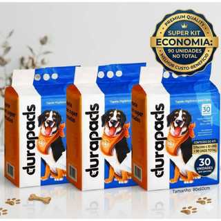 Tapete Higiênico para Cães Cachorro Premium Sanitário Durapets 90 unds 80X60cm TuimPads 60x55cm