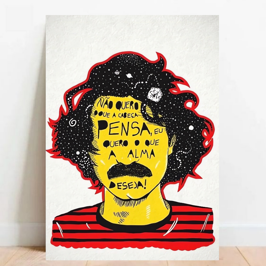 Quadro Placa Decorativa Belchior MPB Rock Musica e decoração ArtemQuadros 14