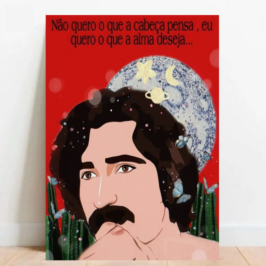 Quadro Placa Decorativa Belchior MPB Rock Musica e decoração ArtemQuadros 20