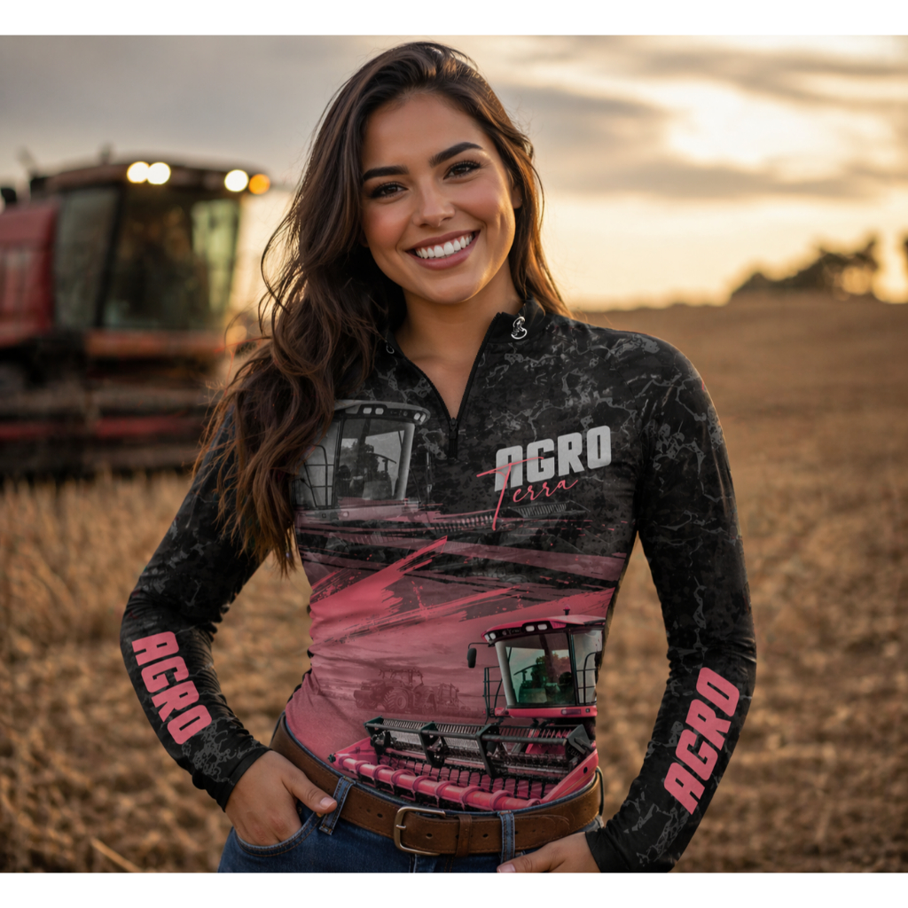 Camisa Camiseta Agro Colheitadeira Proteção Uv50+ Dry GLL-173