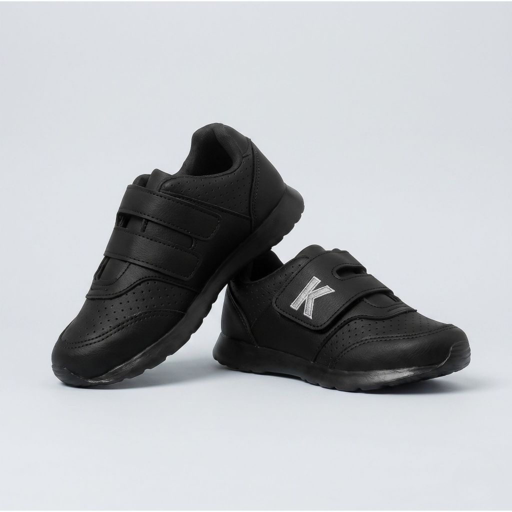 Tênis Infantil Menino Bordado Preto Escolar Kidstep