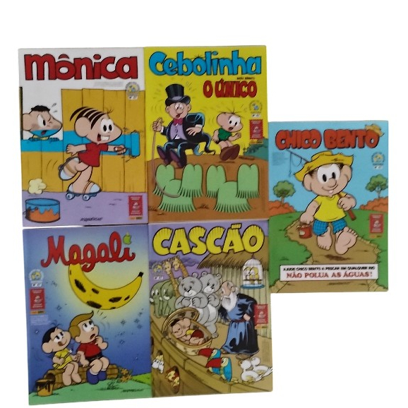 Kit com 5 Gibis Turma da Mônica Coleção Histórica - Histórias em quadrinhos - (Usados em bom estado)
