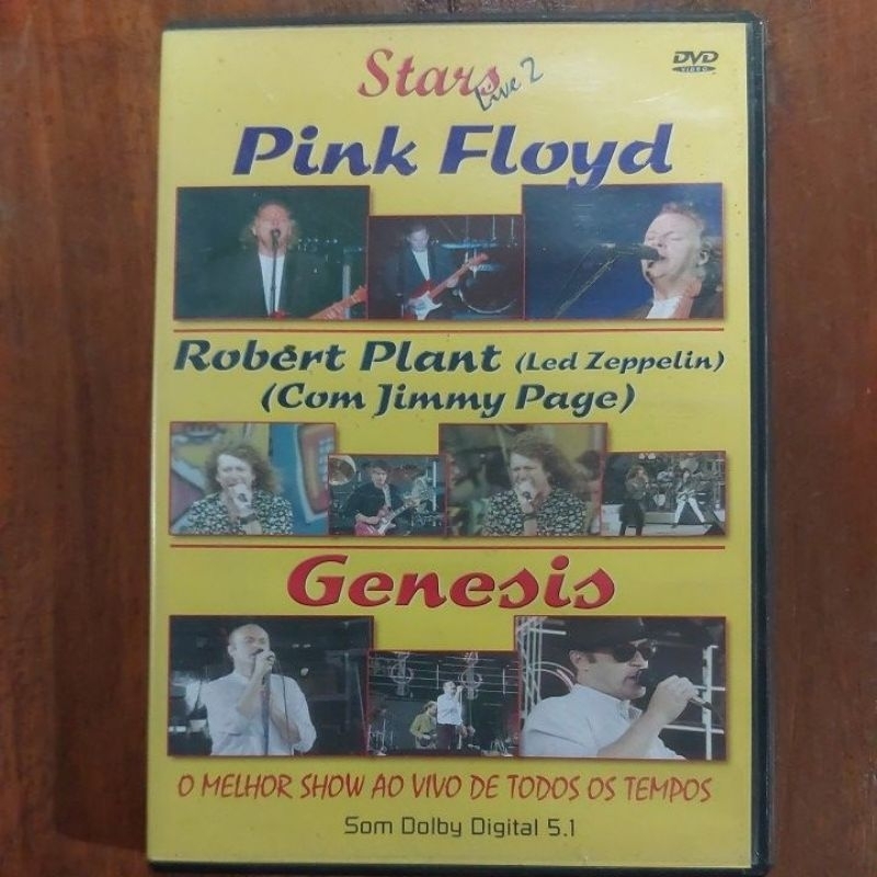DVD Stars Live 2 Pink Floyd e Genesis O Melhor Show ao Vivo de Todos os Tempos - Original Usado