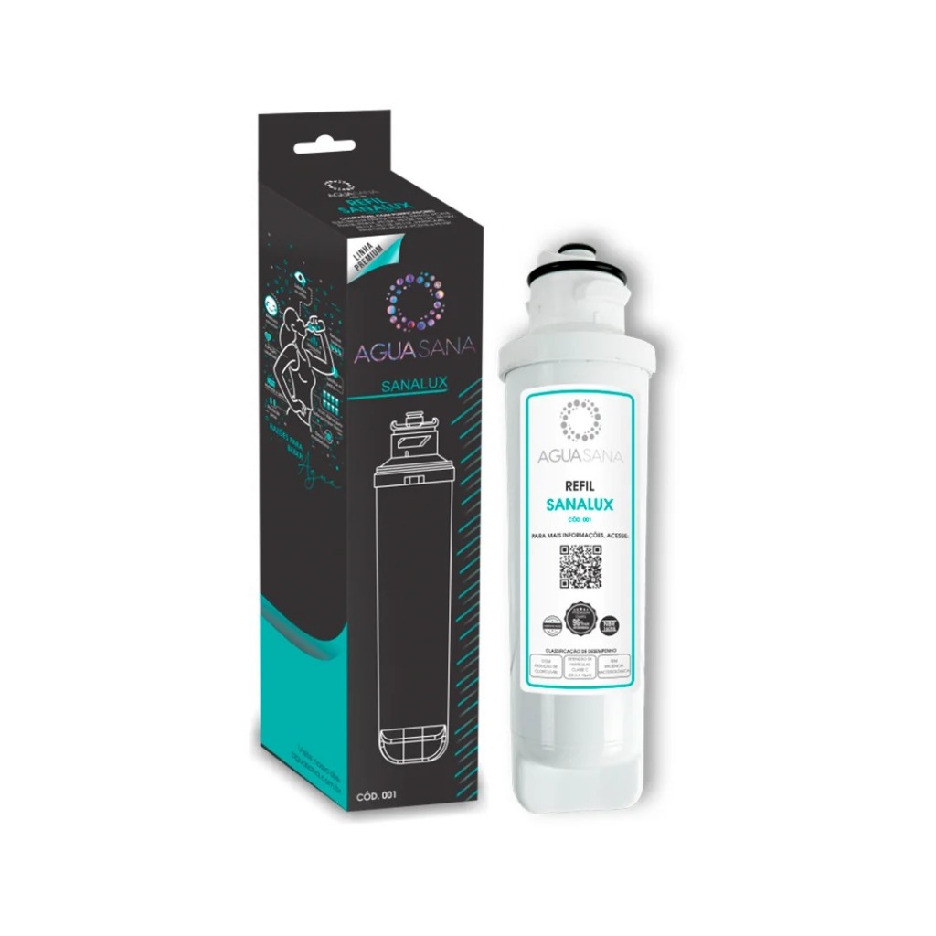 Refil Filtro Purificador Electrolux Pe12b Pe11b Pa31g Pc41b Branco
