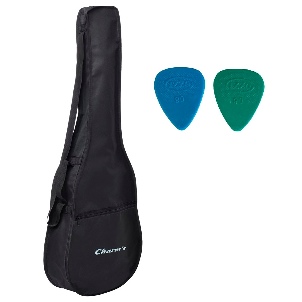 CAPA KIDS INFANTIL CRIANÇA MINI VIOLÃO 1/4 BAG SIMPLES LONA DE NYLON COM ALÇA E BOLSO RESISTENTE + 2 PALHETAS