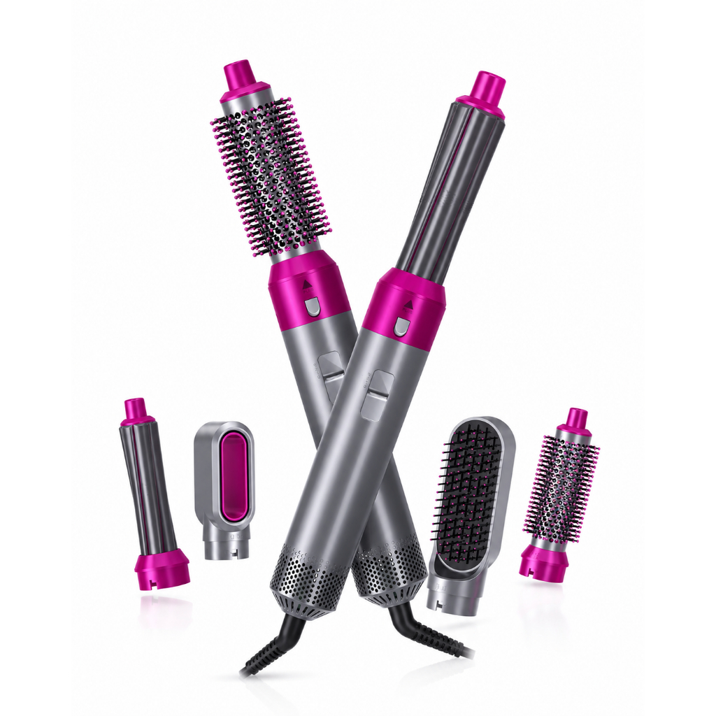 Escova secadora e modeladora de Cabelo 5 Em 1 Com 3 Bicos 110v