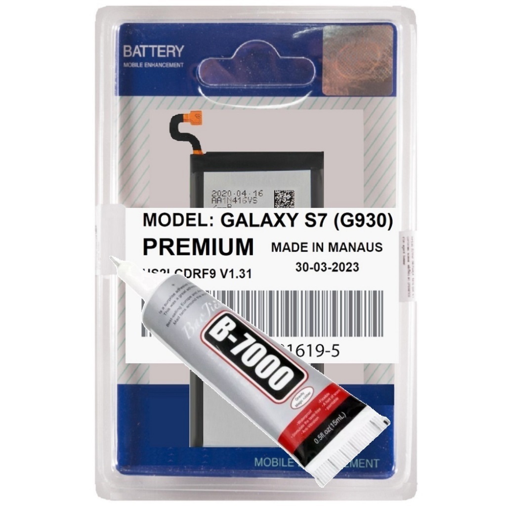 Batria Premium Compatível Com Galaxy S7 Flat G930f + Garantia de Longa Duração + Cola!