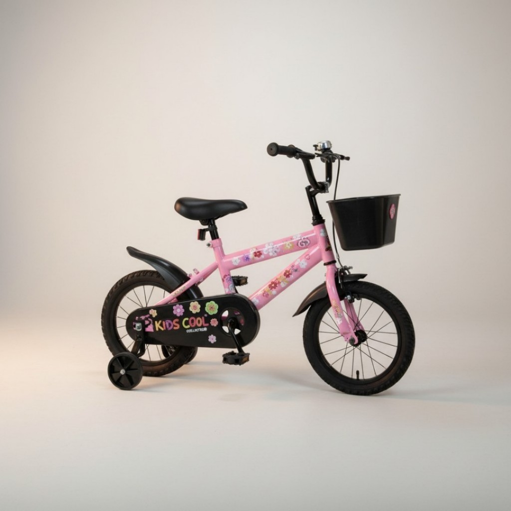 Bicicleta Infantil Brinquedo ARO 12 e ARO 14 Rosa Equipamento Esportivo Ar Livre