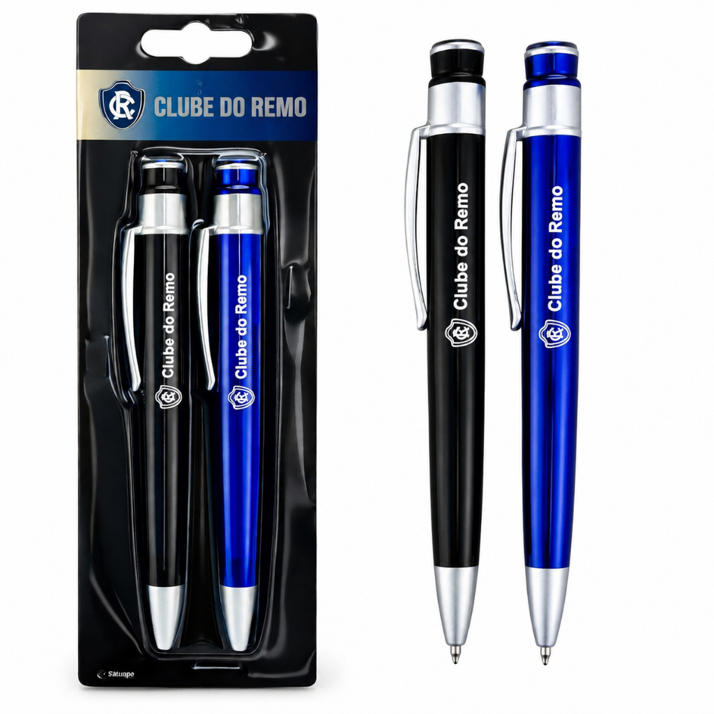 CONJUNTO 2 CANETAS CLUBE DO REMO OFICIAL