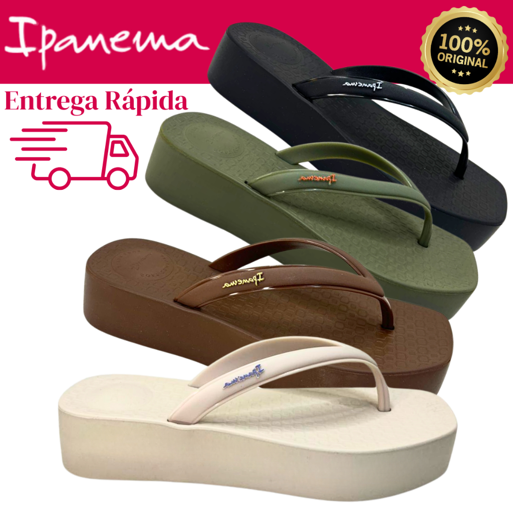 Chinelo Ipanema Pluma Up Feminino Plataforma Leve Confortável Anatômico  27516