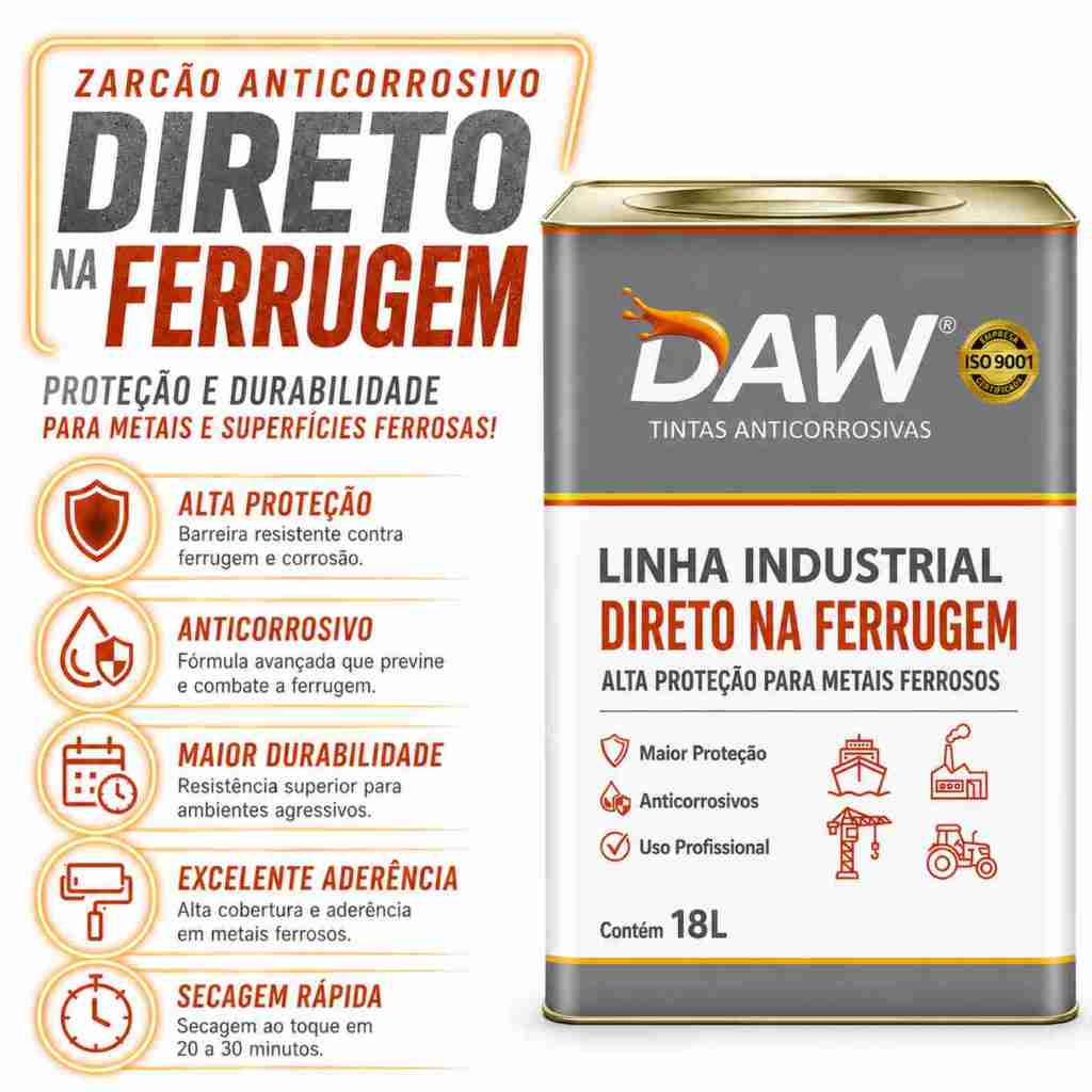 Tinta Direto Na Ferrugem 18L Mepco | Proteção Metálica - Tinta Antiferrugem