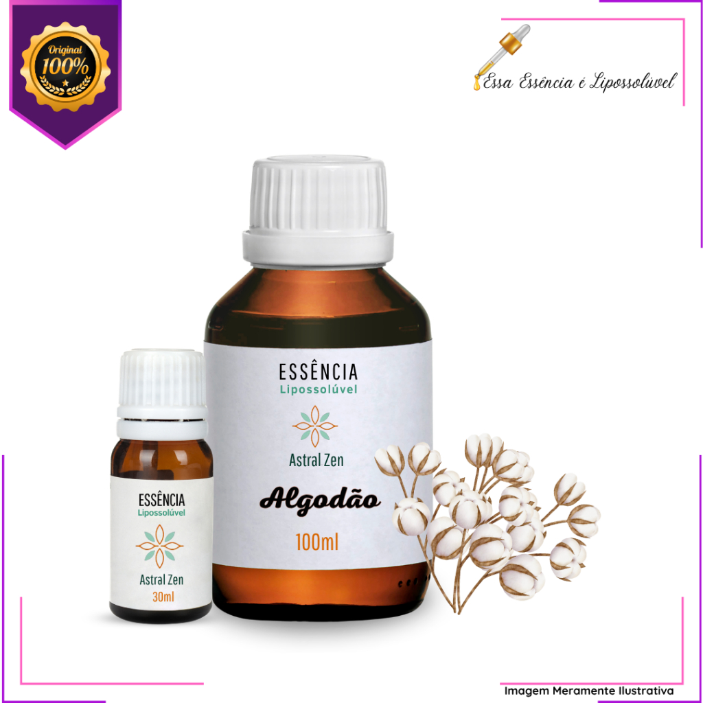 Essência Concentrada Algodão Vollmens Para Aromatizador - Velas - Sabonetes - Perfumes