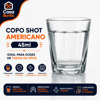 Copos Shot Americano 45 Ml Copo De Dose Personalizado Cachaça copo De Cachaça Vidro Kits Diversos