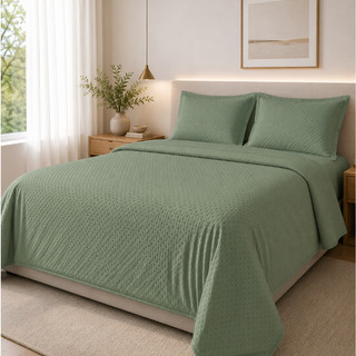 Colcha Cobre Leito Matelado Ultrassónico 03 Peças Toque Macio Suave