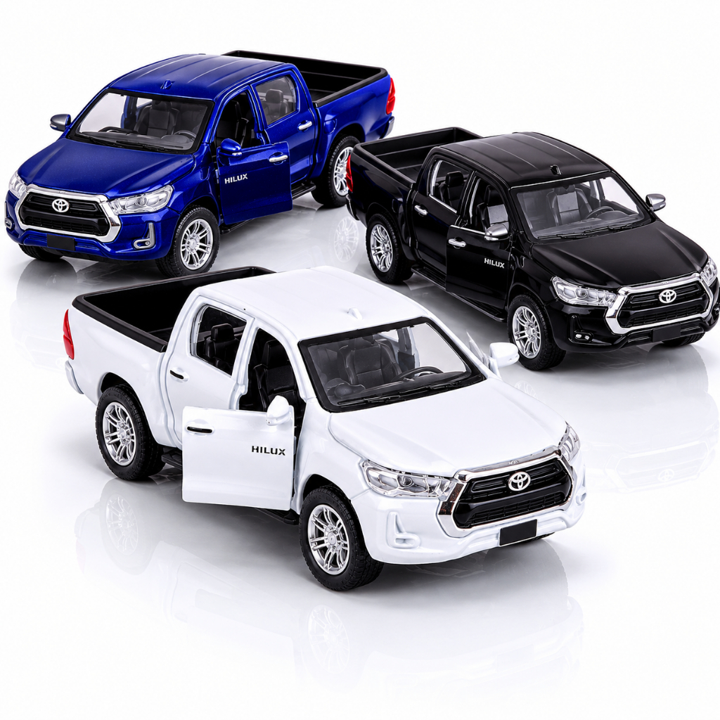 Toyota Hilux Miniatura LUZ Colecionável Carro Ferro 1:36 Metal
