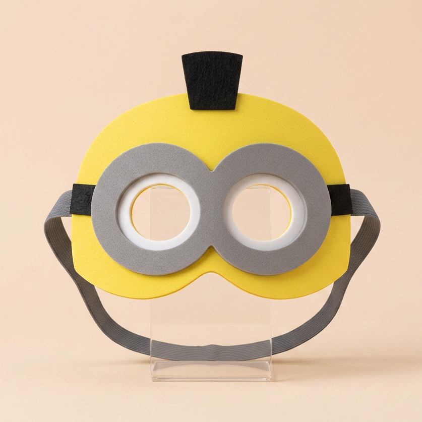 Kit 10 Máscaras Minions Infantil em EVA Fantasia Festa Aniversário Halloween Lembrancinha Escolar Decoração de Festa