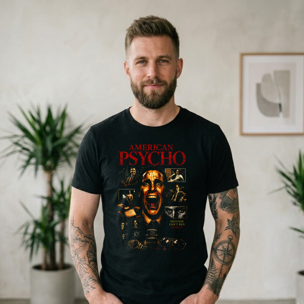 Camiseta American Psycho Horror Cult Filme Algodão Unissex