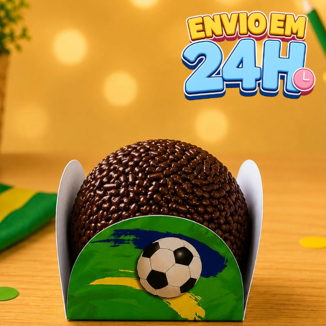 Forminha de Doce BRASIL COPA FUTEBOL HEXA Personalizada Lembrancinha Decoração Festa Aniversário