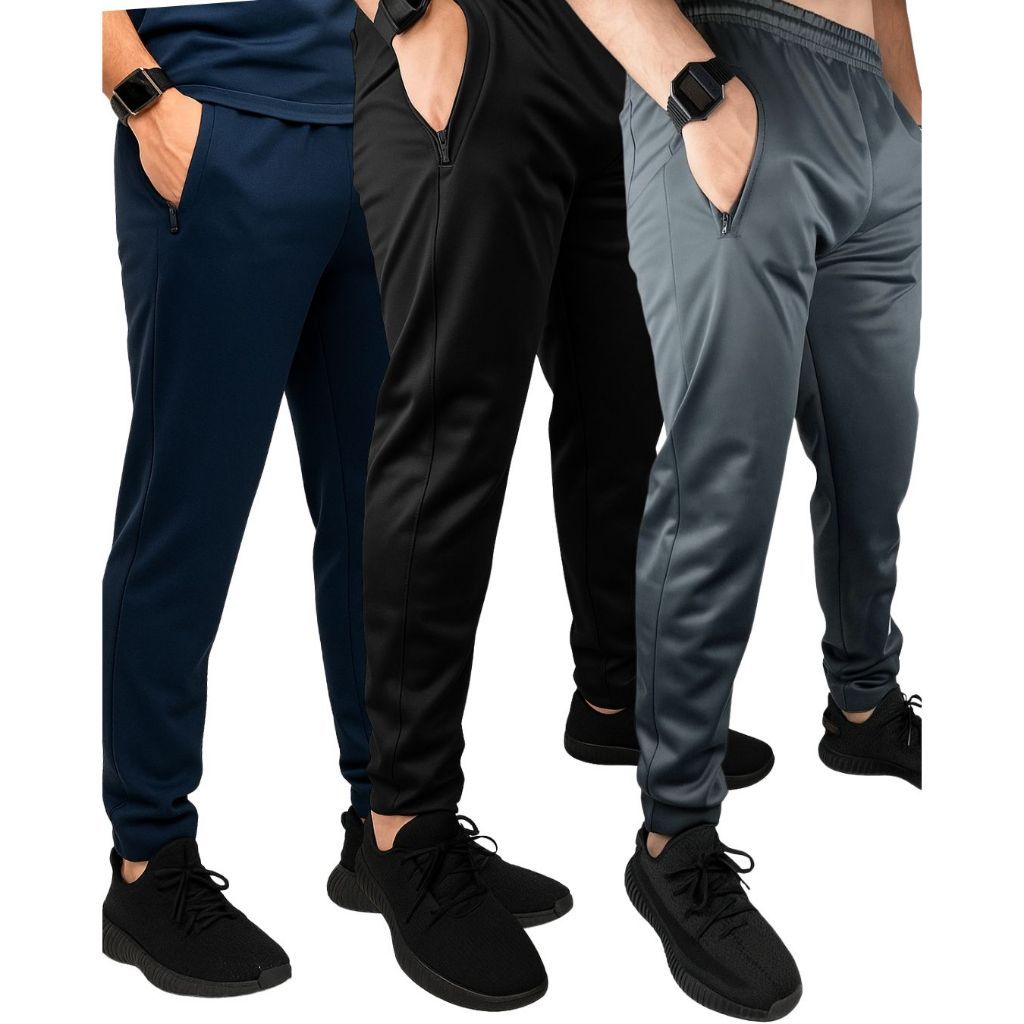 Calça Masculina Esportiva Chimpa Poliéster Flanelada Casual Lisa Esportes Academia Treino