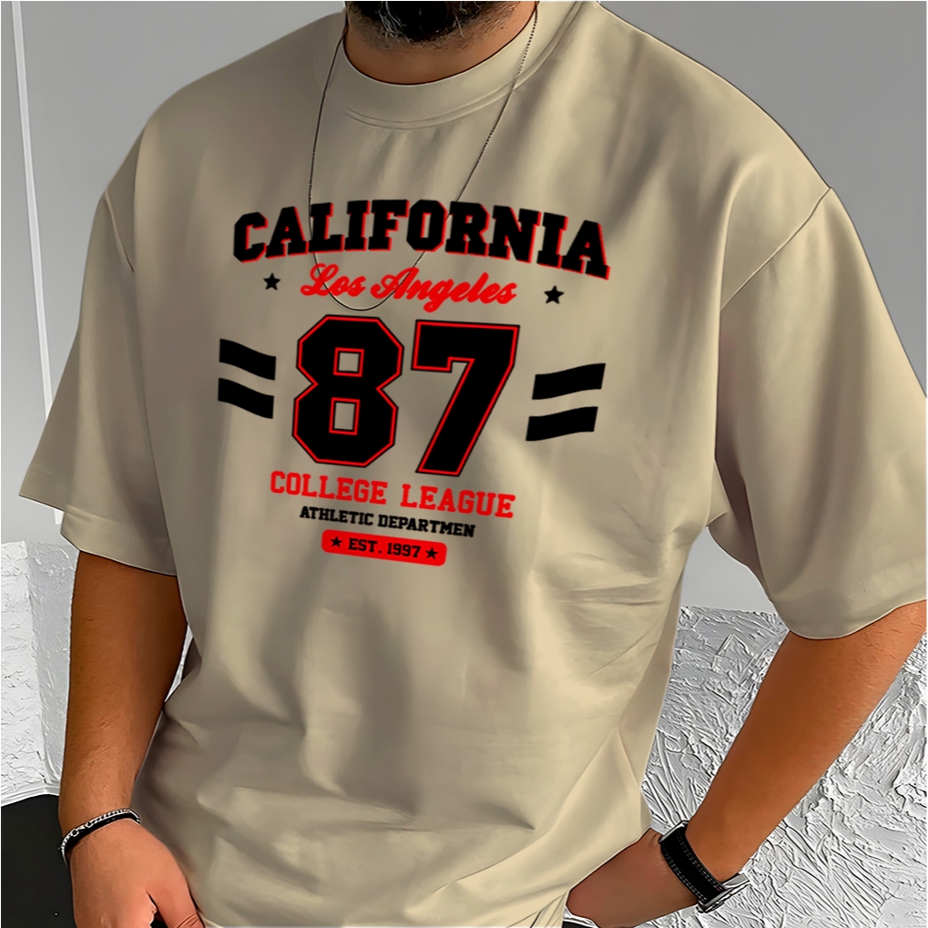 Camiseta California 87 Unissex 100 Algodão Premium Nova Coleção Estampado Feminino Masculino