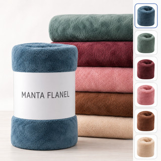 Manta Flanel Casal Solteiro Macia Cobertor Fleece Quentinha Cama Sofá