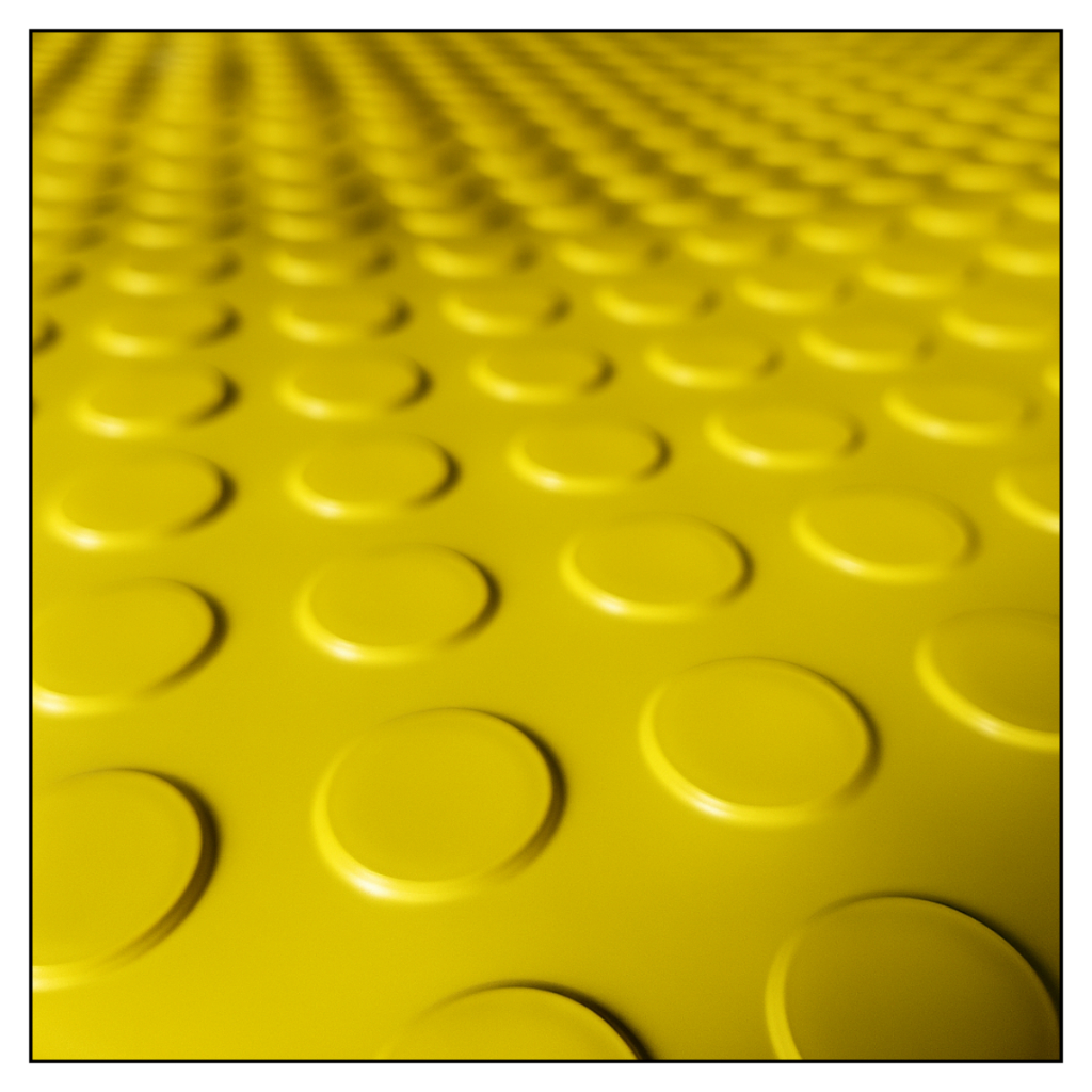 Piso Moeda Amarelo 80cm de larg. 10m de comp. Antiderrapante Pets Escada Academia