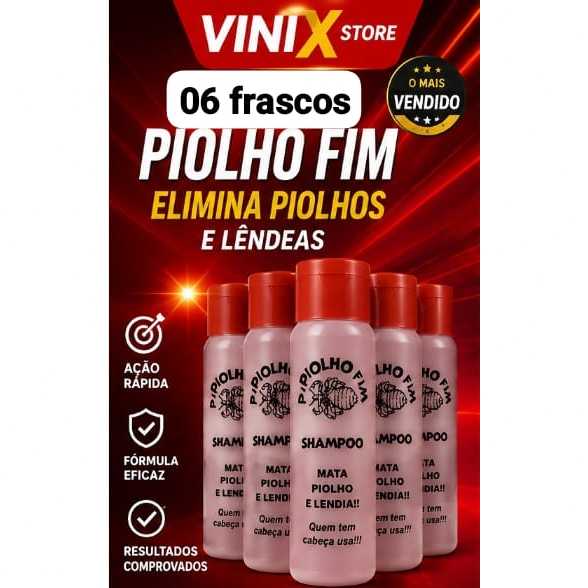 Shampoo Efeito Anti Piolho Super Eficaz - 06 UNIDADES