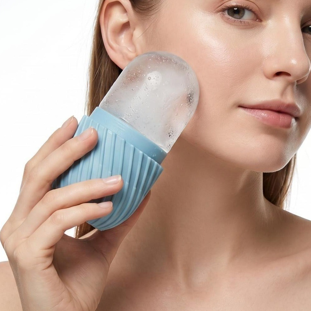 Rolo Gelo Massageador Facial Refrescante Contra Inchaço, Olheiras Rosto Pescoço Limpos Beleza Skincare
