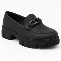 Sapato Mocassim Feminino Moderno com Plataforma e Design Sofisticado