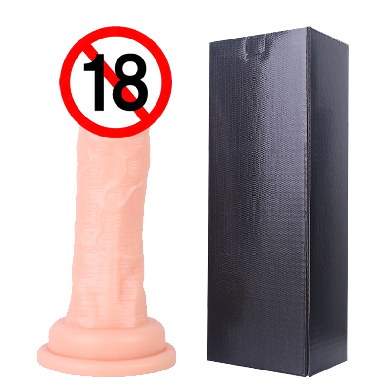 22*5cm Glande vermelha Simulado Grosso Longo Com Cabeça De Pênis Realista Silicone Vibrador G-Ponto Fácil Orgasmo