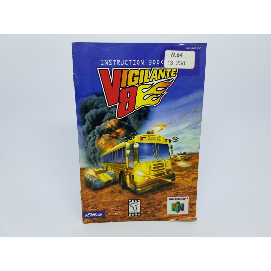 Apenas O Manual - Vigilante 8 - Nintendo 64 - Original - Original ( USA )