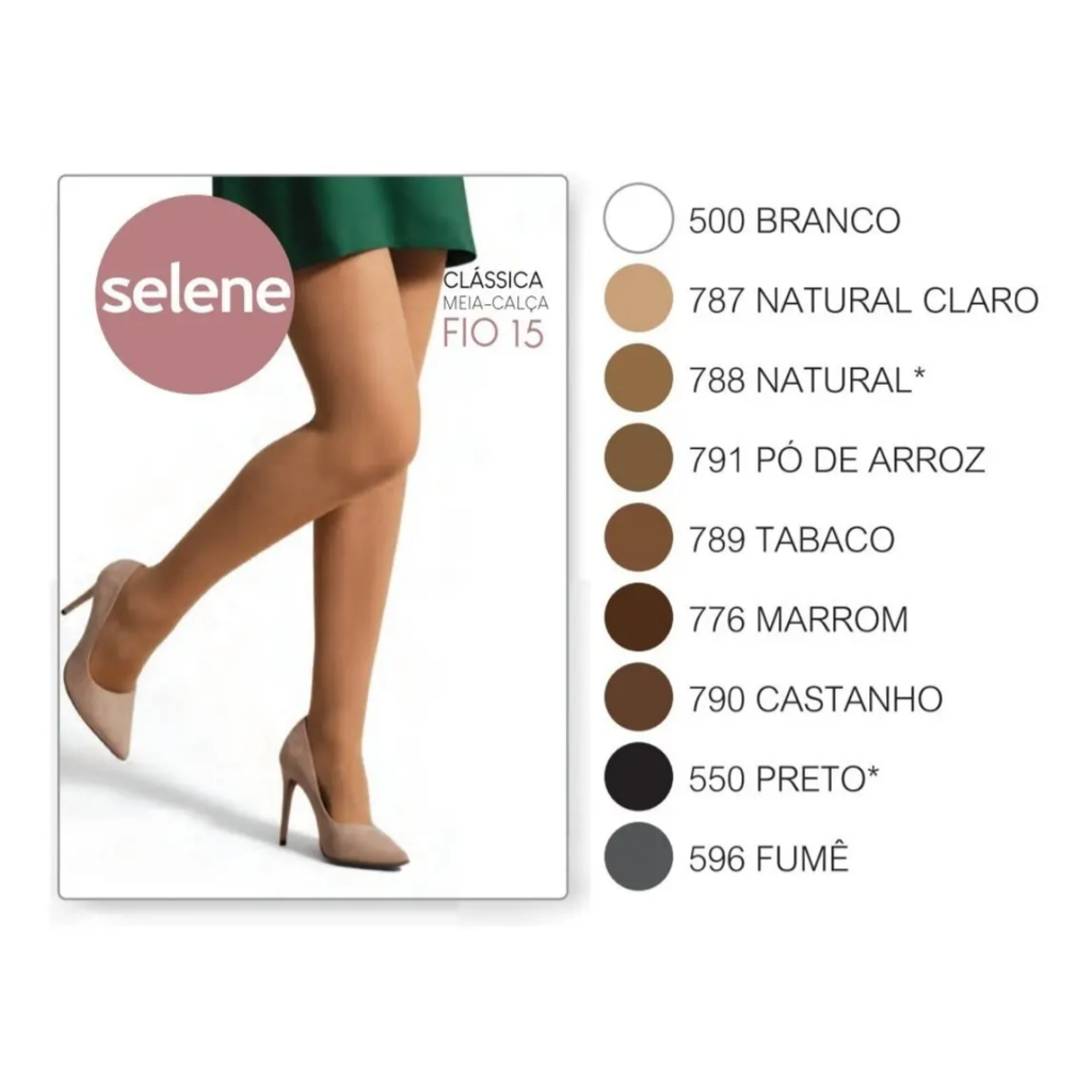 Meia-Calça Selene fio 15 Ajuste Perfeito