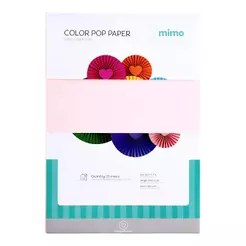 Papel Color Pop Rosa Chiclete Fluorescente Mimo - A4 - 180 g - 25 fls