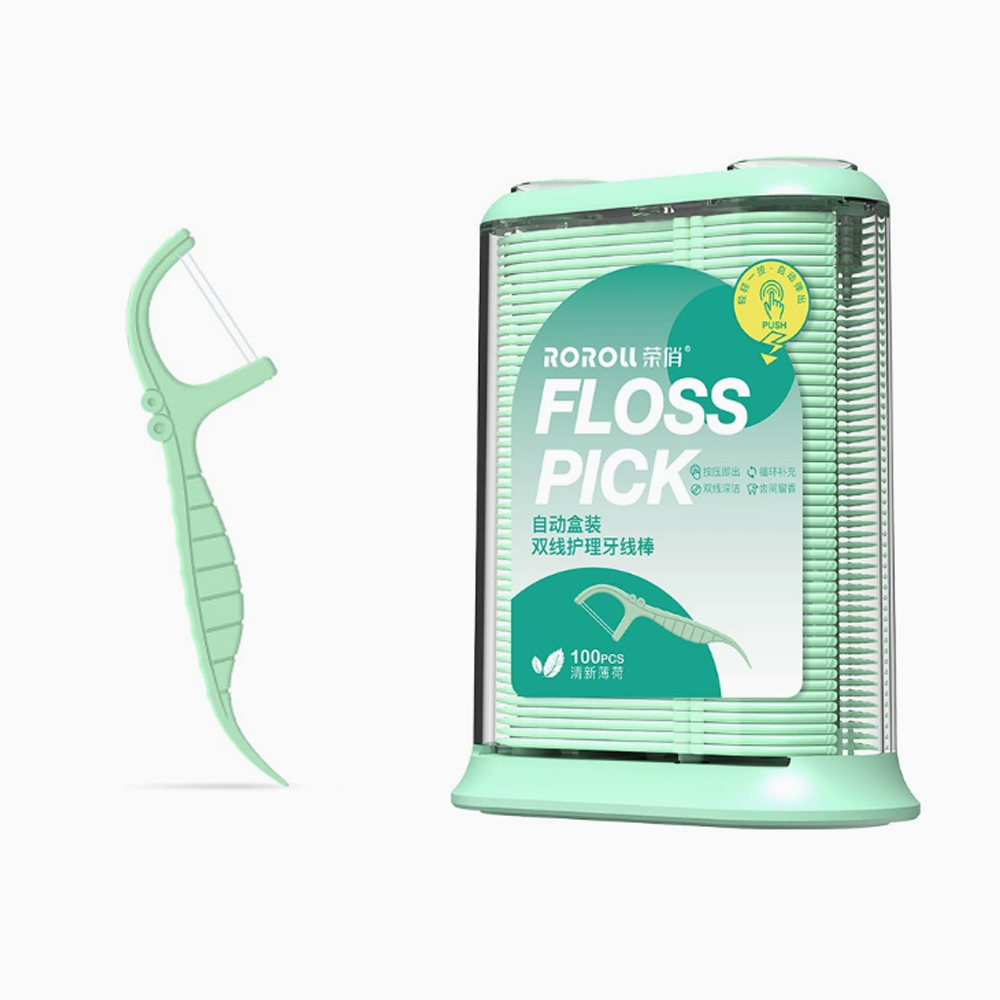 200pçs Fio dental de menta /Fio dental automático/ Forma De Arco Ultra Fina Para Crianças e adultos