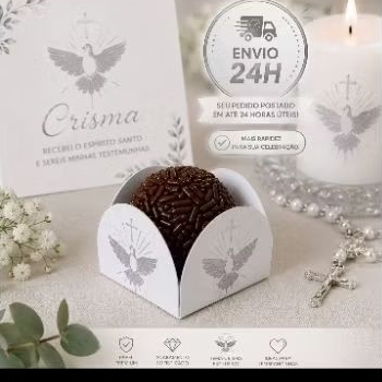 Kit 20 | 50 | 100 Forminhas 4 pétalas Espírito Santo - Forminha de brigadeiro - Forminha de trufa - Forminha de doce