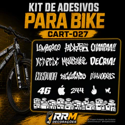 Kit Adesivos Para Quadro De Bike Favelinha Aranha Grau Freestyle MTB BMX Decorativo