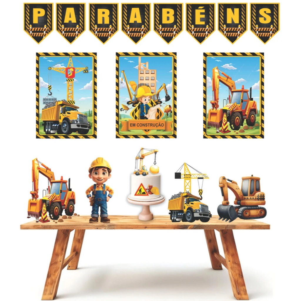 Kit festa em casa personalizado fazemos todos os temas O construtor