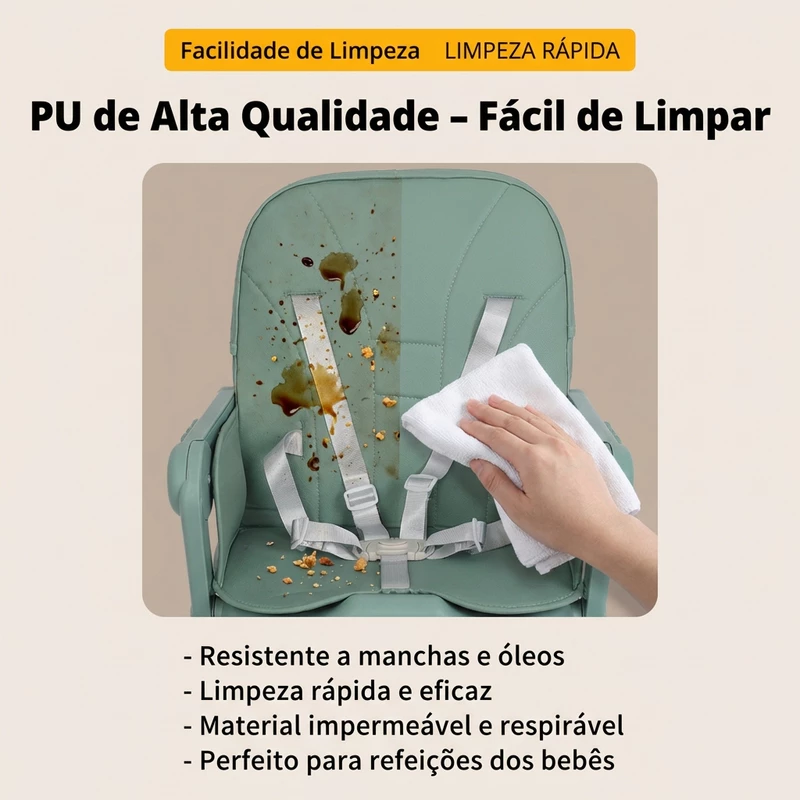 Cadeira de Alimentação Infantil Dobrável Flybb para Bebê Segura — foto 2