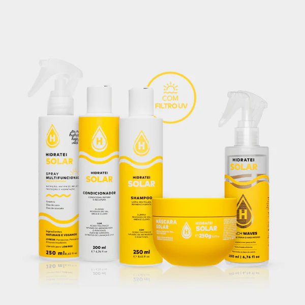 Kit Linha Completa Solar Hidratei Proteção UV Praia Piscina