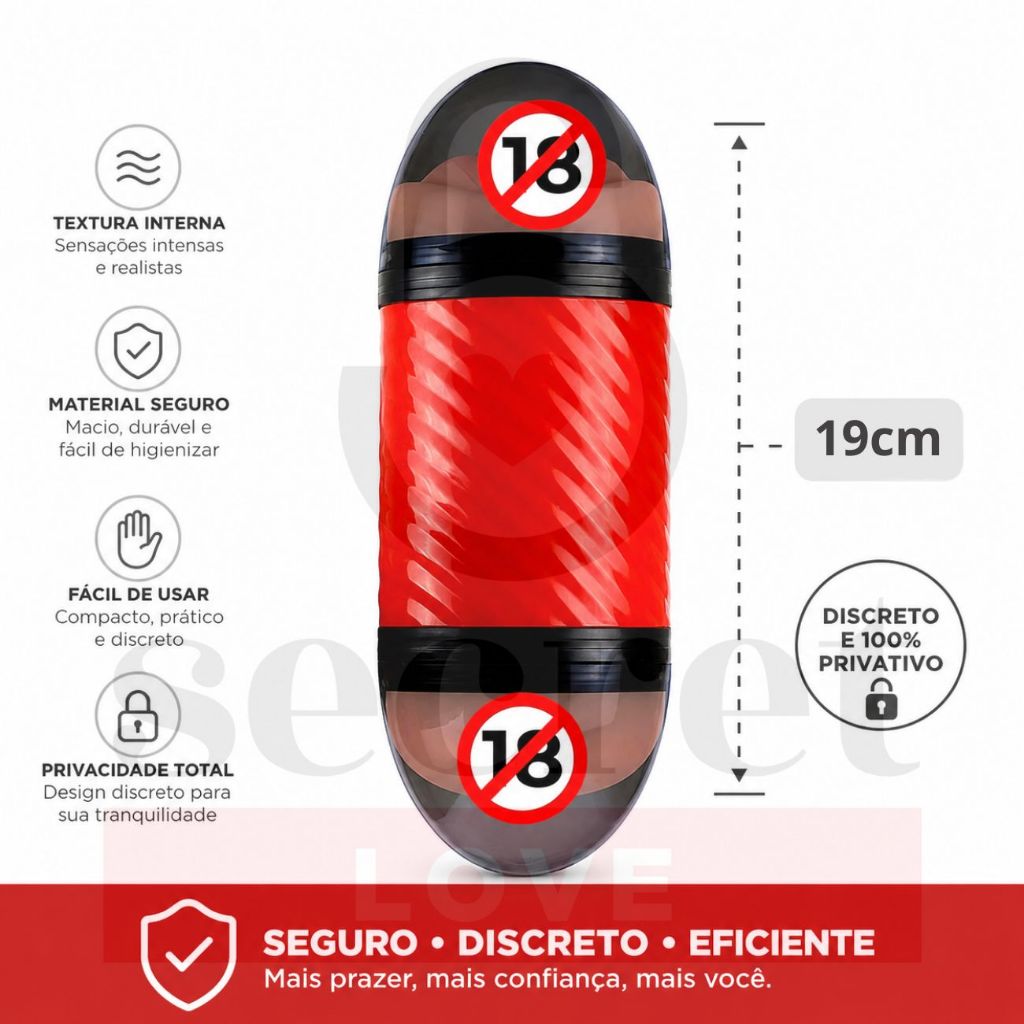 Masturbador Masculino com Vagina e Anûs Textura Realistica