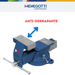 Torno Morsa De Bancada 6 Profissional Giratória Com Bigorna Menegotti 150mm