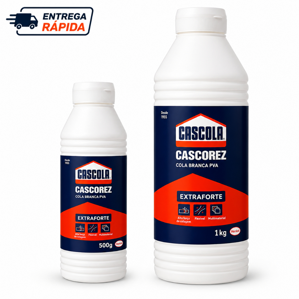 Cola Cascola Cascorez Extra Forte 500g e 1kg Cola Branca PVA Original Madeira MDF Papel Artesanato
