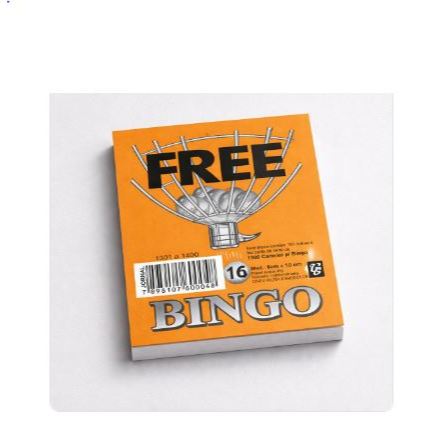 Bloco Cartela De Bingo Free 100 Folhas Papel Jornal 8x10cm