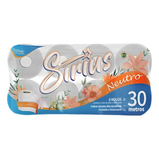 Papel Higiênico 30 metros Sirius (ESCOLHA A QUANTIDADE)