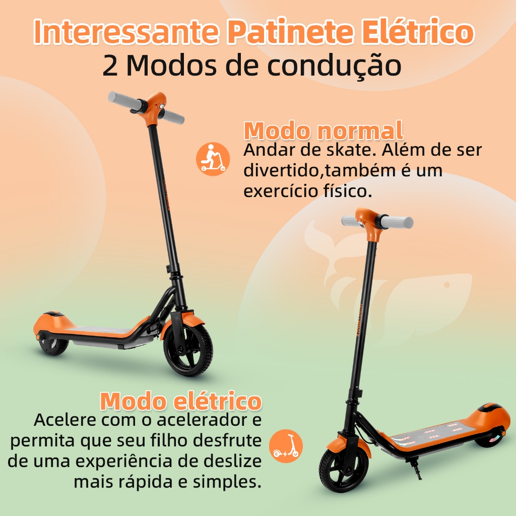 HONEYWHALE E2 Patinete Elétrico Infantil,138W Scooter Eletrica,15KM/H,8KM Autonomia Máxima · foto 2